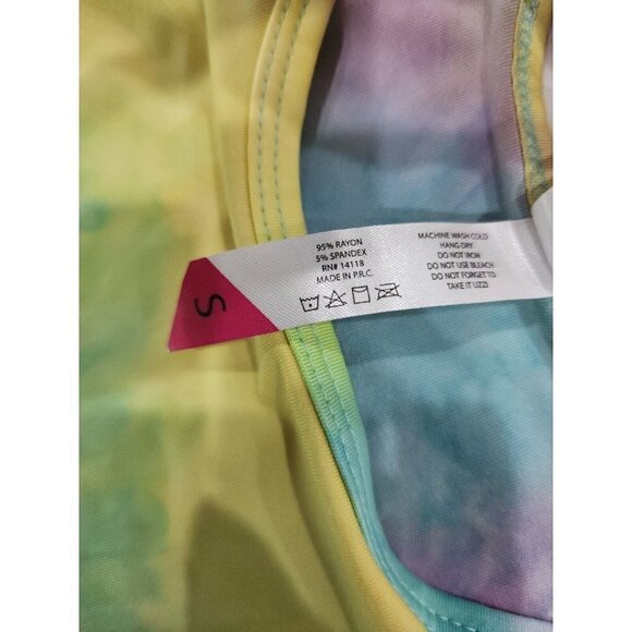 Suzzi Small Cropped Tank Multi Colored Tie Dyed Top NWT Small - Picture 6 of 7